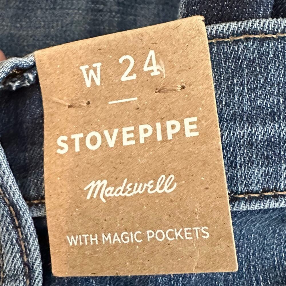 NWT Madewell Stovepipe Blue Jeans Antoine Wash AJ204 Classic Denim - Picture 6 of 13